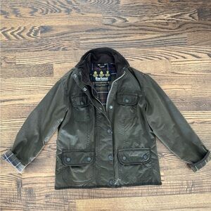 Barbour Green Raincoat Utility Style